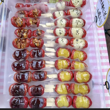 Pick-up cat candied haws stall food storage box special tray non-stick display mini small string candied haws exhibition candied haws dumplings universal 5 chassis 1 lid food