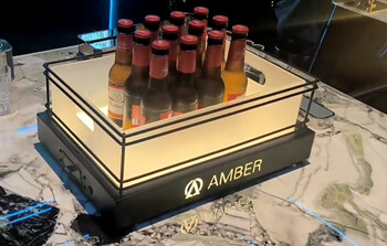 Qianyige high-end ktv bar internet celebrity commercial luminous ice bucket large and small ice beer red wine champagne frame basket box 24 years' latest ice bucket