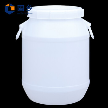 Guxiang thickened plastic barrel, bucket with lid, enzyme barrel, fermentation barrel, water storage barrel, large sealed barrel, wine barrel, round barrel (with inner cover) white 25l