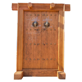 Mengyier solid wood ancient door solid wood door old elm hotel door villa wooden door ancient building door ancient retro supports various