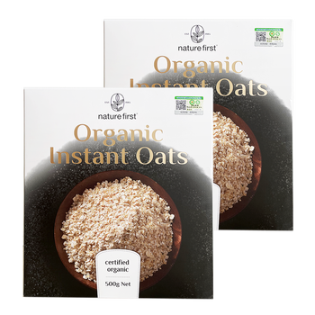 Naturefirst danish imported organic oatmeal 500g/box ready to eat breakfast cereal triple organic certification 2 boxes