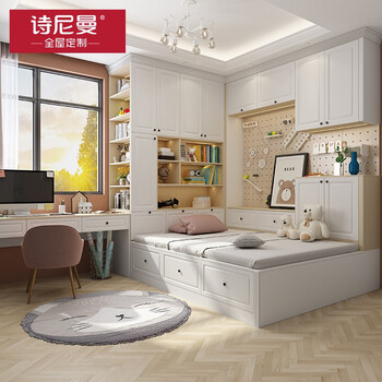 Schneiman whole house custom tatami wardrobe bedroom storage cabinet wardrobe child integrated bed integrated juvenile room custom furniture appointment designer