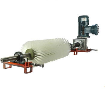 Electric belt cleaner spiral roller coking cement plant dust removal cleaning brush conveyor rotary scraper brush l500 brush