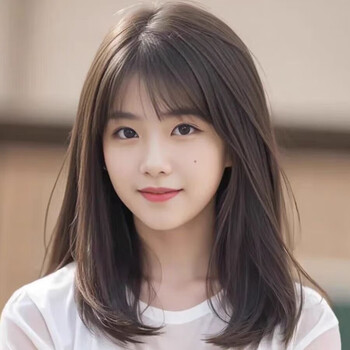 Sibes wig women's medium-long hair shoulder-length clavicle hair daily natural air bangs short hair simulated human hair full headband style natural black hair network hair card