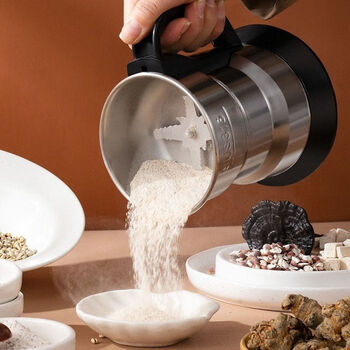 Crusher household bone-breaking stainless steel mill small ultra-fine fishing crusher grains medicinal materials seasoning large 500ml stainless steel eight leaves 1 no spare