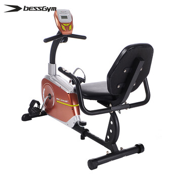 Bessgym horizontal exercise bike indoor household magnetic control spin bike rehabilitation bike trainer fitness equipment bg-88003