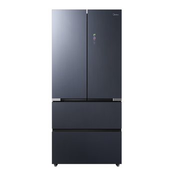 Midea french-style four-door refrigerator 522 liters 60cm thin flat screen fully embedded microcrystalline one-week odor and sterilization smart home refrigerator bcd-522wufgpzma diamond shadow gray