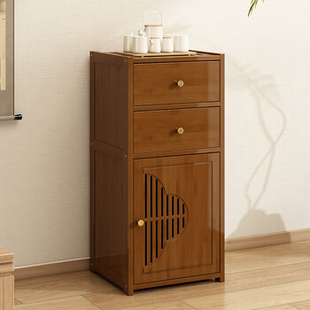 Bamboo youjia tea cabinet office small tea cabinet storage rack household tea table table side cabinet side cabinet tea tea set storage storage cabinet sj-tea rack 35 with drawer