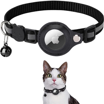 Fun appliances are suitable for airtag protective pet collars, apple cat collars, tag dogs, appletag cat and dog anti-lost artifacts, tracking and positioning, black (not including locator) airtag