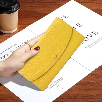 Sefulun (seefulun) new year long wallet versatile 2026 new genuine leather large capacity wallet for mobile phone zipper coin purse yellow-(enlarged screen mobile phone) dc5a561405