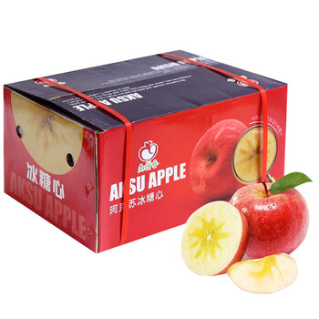 Xinjiang aksu rock candy heart apple 10kg. seasonal fresh fruit selection. large fruit rock candy heart is crispy, sweet and delicious. 10kg gift box.