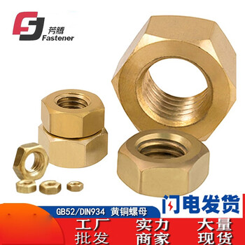 Fastenerft copper nut copper nut copper hex nut brass nut brass nut m3m5m10m12-m36 1 piece m22