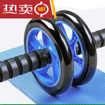 Abdominal wheel abdominal muscle wheel home fitness equipment belly slimming unisex beginner training slim waist (16 inch blue) double wheel abdominal wheel