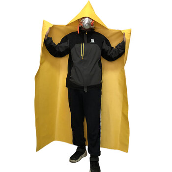 Juante silicone fireproof cloak 1.5m*1.6m adult boxed cloak fiberglass silicone coating fire retardant fire escape overall flame retardant reflective strip logo boxed cloak
