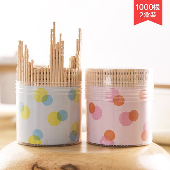 Japan's 1000 disposable single-head ultra-fine wooden toothpicks for home, restaurant and hotel wooden tooth picking box