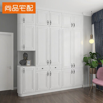 Shangpin home furnishing wardrobe bedroom customized wardrobe modern simple bedroom corner open nordic cloakroom whole house overall simple european style