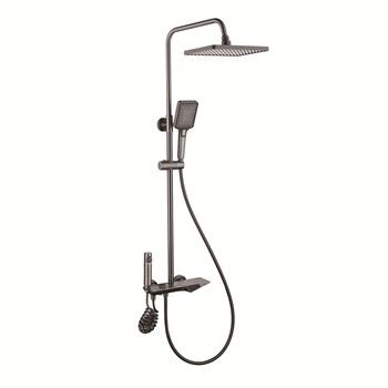 Jiuhao bathroom shower set supercharged wj-8215 gun gray four-speed switch