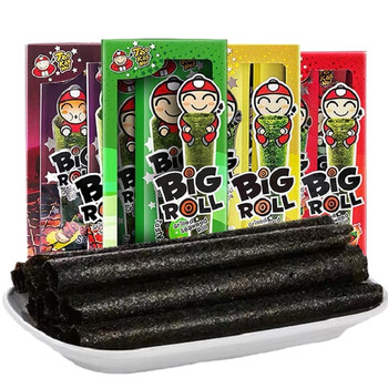 Boss zai thailand imported snacks boss zai seaweed roll box children's roasted crispy seaweed ready to eat 1 box total 9 pieces original flavor x1 box