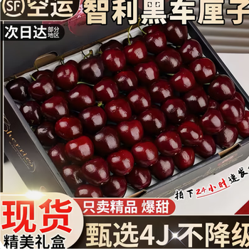 Zhuo shanghong sf air freight chile imported large cherries seasonal fresh fruit high-end gift box 500g (net weight) high-quality large fruit recommended by the store manager