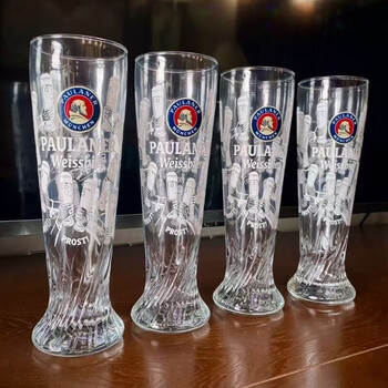 Paulaner beer glass drinking beer cup bolong cup glass cup 500ml high-value large-capacity wine set bolong cup 500ml
