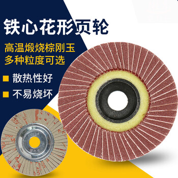 Flower-shaped louvre blade soft and hard disc 60 mesh 320 mesh polishing disc grinding disc angle iron core page wheel 600 iron cover hard 240 mesh ten pieces