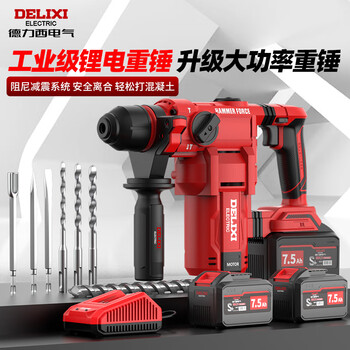 Delixi electric lithium electric hammer rechargeable electric hammer electric pick impact drill concrete industrial grade impact drill