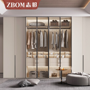 Zhibang (zbom) wardrobe, whole house custom-made entry cabinet, study semi-open cabinet, light luxury style complete wardrobe custom-made, alpine ii 100 reservation deposit