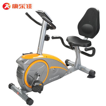 Kanglejia high-end magnetically controlled horizontal exercise bike k8601r home aerobic exercise bike indoor spinning bike orange with gray k8601r