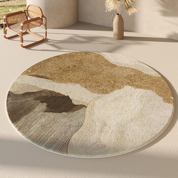 Vieruodis rocking chair floor mat round carpet with light luxury style living room sofa coffee table chair mat bedroom study computer chair tf-360 80cm*80cm diameter 80cm