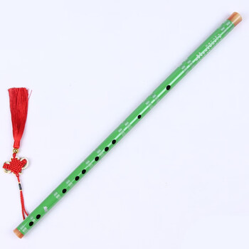 Shuhuai musical instrument (shuhuai) shuhuai exquisite beginner's one-piece transverse flute, bitter bamboo flute with teaching, zero-based introduction to adult and children's musical instruments, one section e key green