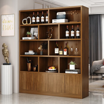 Mo shangsi wine cabinet solid wood display cabinet wall-mounted modern simple multi-functional storage living room cabinet