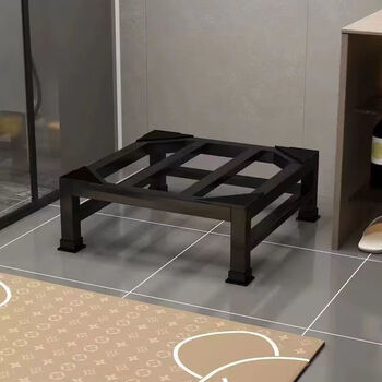 Simple and classic universal washing machine base bracket refrigerator dishwasher plus elevated bracket universal iron storage rack increased shelf black thickened length 45*width 45*height 30 cm