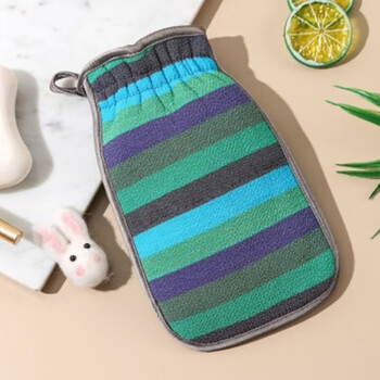 Ming yuan qing square bath glove artifact double-sided bath towel powerful decontamination for men and women household mud rub bath towel giant thick blue