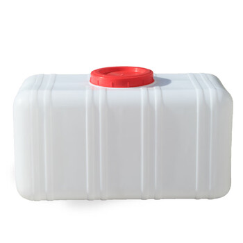 Horizontal vehicle-mounted large-capacity plastic water tank, thickened rectangular extra-large storage bucket with cover for water storage, 400-type horizontal drum filled with 640 catties of water, extra thick version