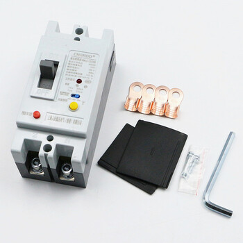 Plastic case circuit breaker two-phase leakage protection 100a 125a 250a single-phase 220v high-power leakage protector 2p 250a