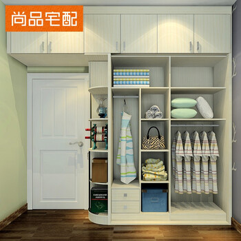 Shangpin home furnishings modern simple wardrobe sliding door customization wooden large wardrobe customization furniture whole house customization prepayment (non-commodity price)