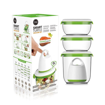 Fosa spanish electric vacuum fresh-keeping sealed jar refrigerator storage box dumpling box fruit box portable children's set 1350ml+600ml*2+vacuum machine 1 layer