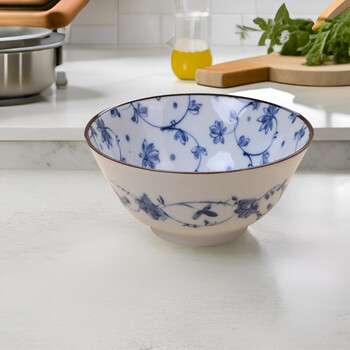 Mino yaki japan imported mino yaki ceramic bowl rice bowl japanese tableware imported household porcelain plate large soup bowl 5.5 inch rice bowl 14.0cm*6.7cm