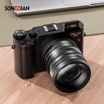 Songdian digital camera for students with high pixels that can be transferred to mobile phones. entry-level children's camera that can shoot vlog dc218 interstellar black + wide-angle lens 128g memory