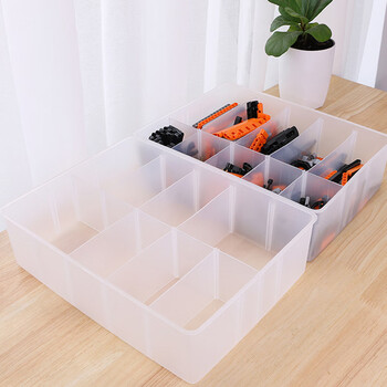 Warm and toasty compartment storage box classification multi-compartment card toys transparent plastic box box desktop organization with partition grid compartment box (with inserts, inserts are removable)