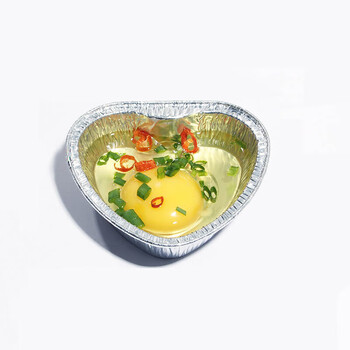 Mrs. zhuang 100ml heart-shaped box 100 pieces oven baking disposable tin foil box ztt-9291b