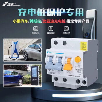 Ftb2 new energy vehicle charging pile circuit breaker air switch leakage protector leakage protection air switch 50a 2p
