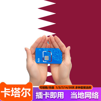 Doha, qatar, overseas phone card for overseas travel, mobile internet data package, rechargeable and renewable, supports esim mailing (no number, no call and sms function), total traffic 1gb, only available when used up/valid for 3 days