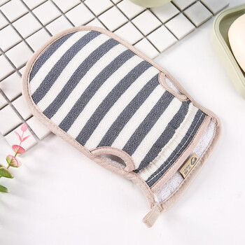 Korean magic bath towel, good for rubbing, strong mud removal, thickened double-sided back rub gloves, no rub, old lady bath towel, light blue bath gloves