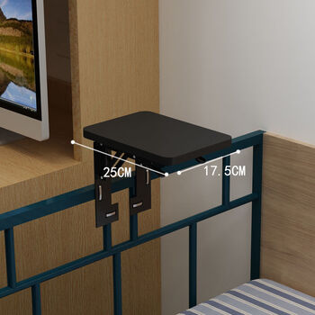 Tianzhu dormitory bed table side rotatable college student desk suspended writing desk dormitory upper bunk lazy computer desk black board 25*17.5cm + folding bracket