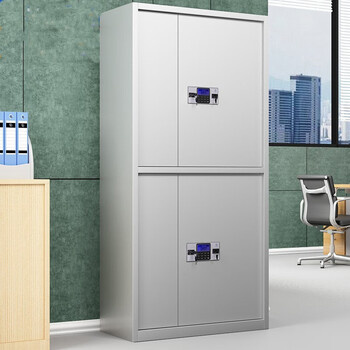 Jingku shenglang electronic security cabinet password cabinet security safe gray and white double section with electronic lock