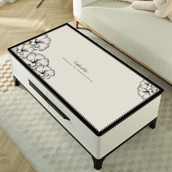 Lu lu french light luxury coffee table mat tablecloth waterproof and oil-proof no-wash dining table mat high-end living room desktop protection mat tablecloth midsummer 60*120cm