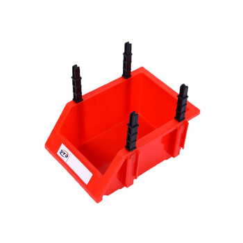 Shelf oblique classification parts box storage box plastic box accessories warehouse tools screw material hardware shelf classification box a8 red 155*107*75mm