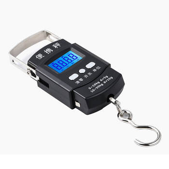 Electronic scale spring scale high-precision household portable scale portable scale with ruler 50kg commercial express scale black