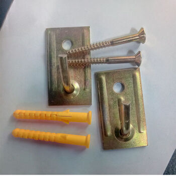 Chuangliheng electric water heater hook wooden board loading special hanging plate thickened and lengthened installation load-bearing fixed bracket hanging shelf 2 round hook hanging plate 2 expansion screws